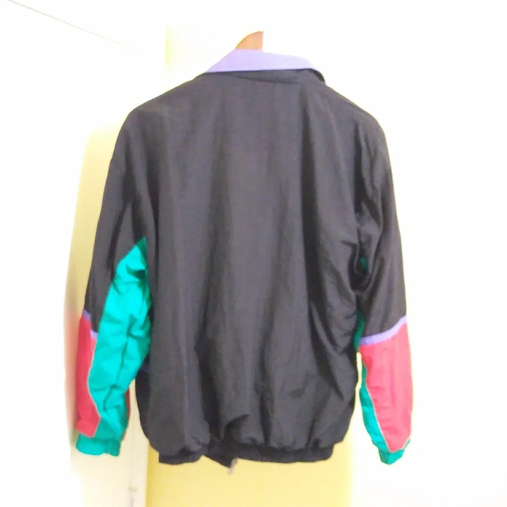 Vintage Nylon Color-Block Windbreaker - Sz Medium - Picture 3 of 5